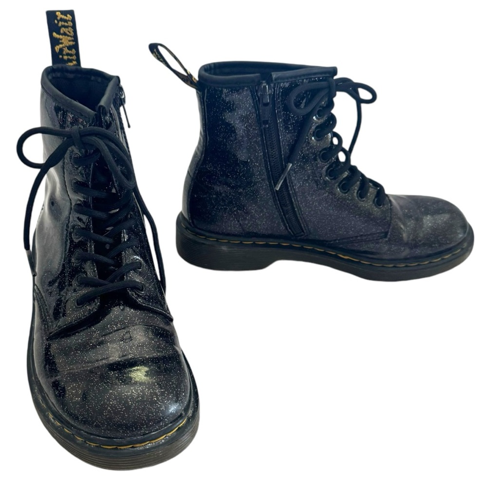 Dr. Martens JUNIOR 1460 GLITTER LACE UP BOOTS size 3